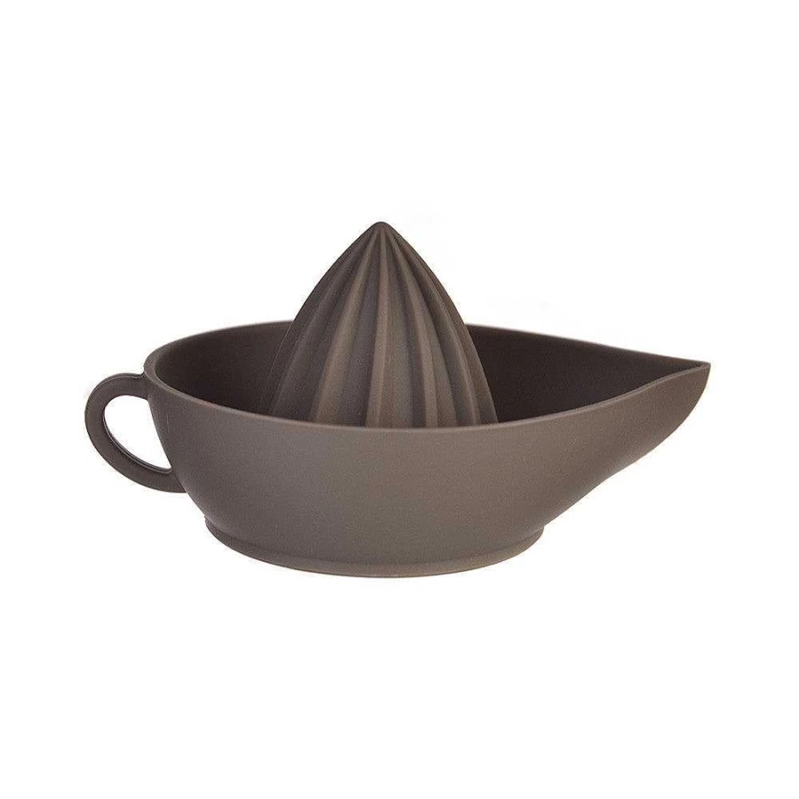 Wheel and Barrow Grey Silicone Citrus Juicer - Handheld Lemon Lime Orange Squeezer