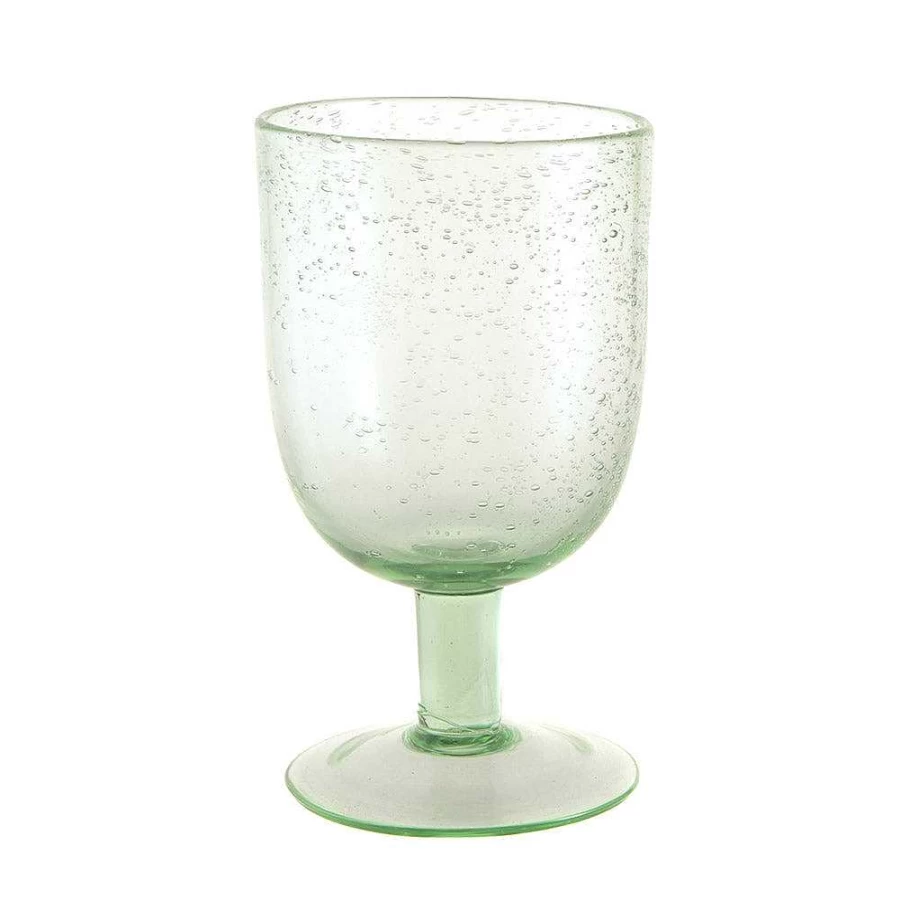 Wheel and Barrow Green Bubble Wine Glass - 350ml Elegant Stemware for Champagne and Sparkling Wine