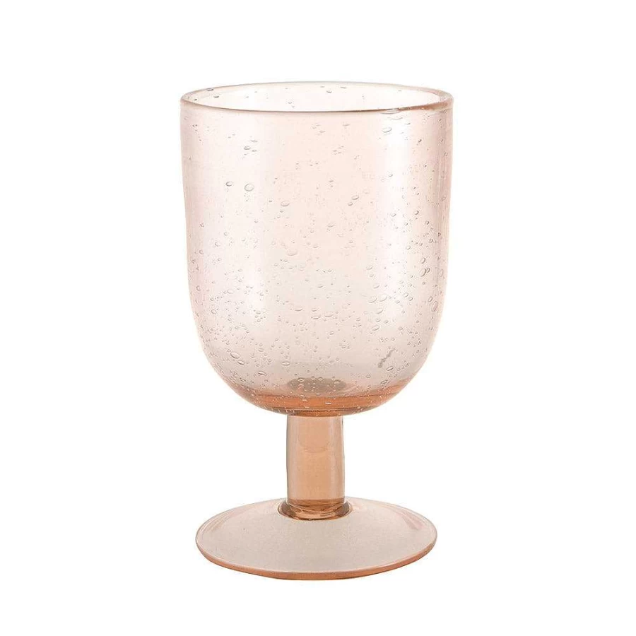 Wheel & Barrow Rose Pink Bubble Wine Glass - 350ml Elegant Stemware for Champagne & Sparkling Wine