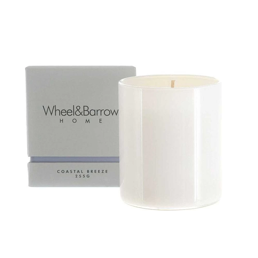 "Wheel and Barrow Coastal Breeze Soy Wax Candle – 255G Natural Aromatherapy for Home Relaxation"
