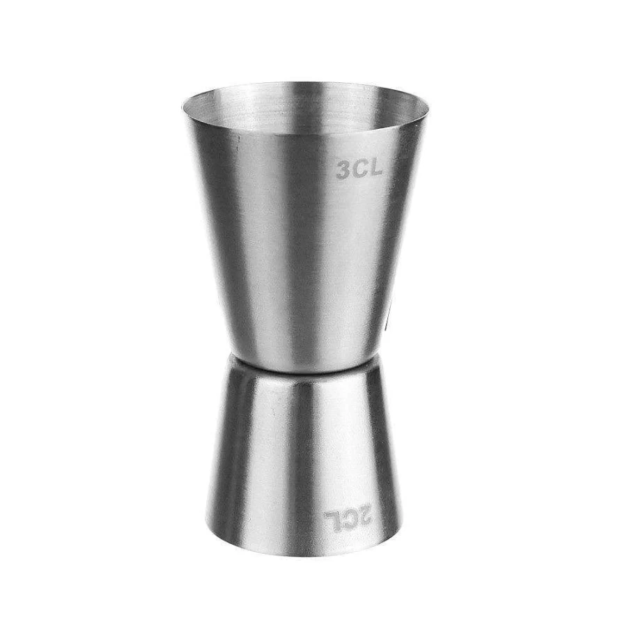 Wheel and Barrow Stainless Steel Spirit Measure 20ml/30ml - Premium Double Jigger for Cocktails and Bartending