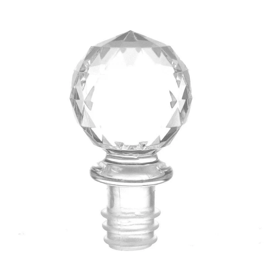 Wheel and Barrow Diamond Acrylic Bottle Stopper with Decorative Head for Wine and Liquor
