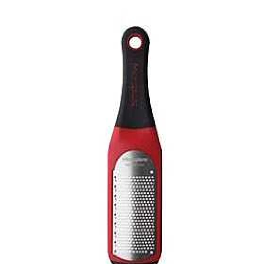 Wheel and Barrow Microplane Fine Grater - Premium Stainless Steel Kitchen Zester in Red