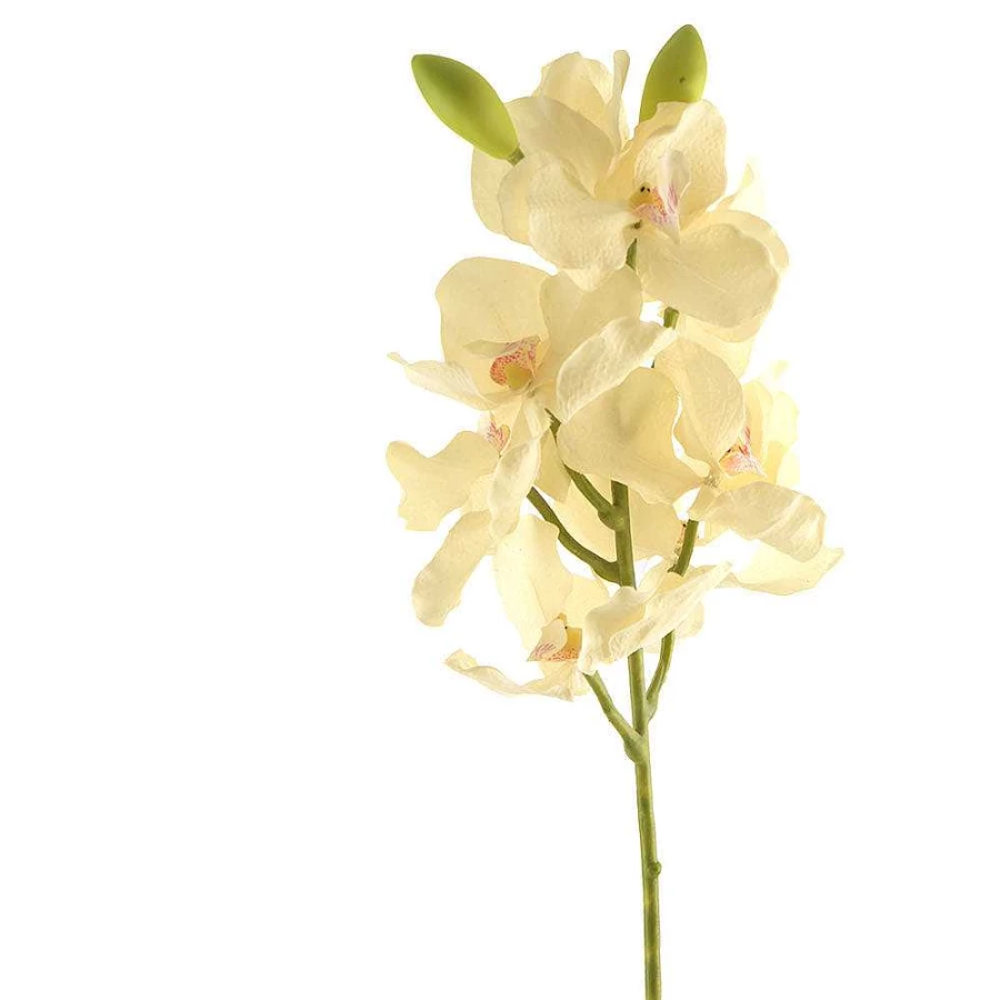 Wheel and Barrow Artificial White Orchid Stem 68cm for Floral Arrangements