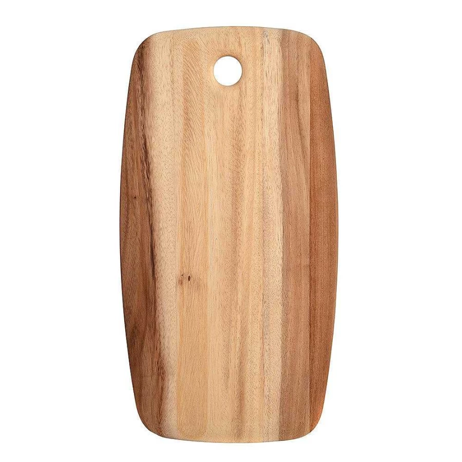 Wheel and Barrow Acacia Wood Cutting Board with Hole Handle - 24x45cm Kitchen Chopping Block