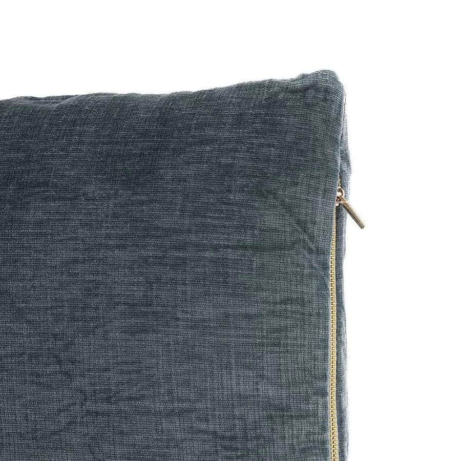 Wheel and Barrow Light Blue Velvet Cushion 50x50cm Soft Decorative Pillow Cover