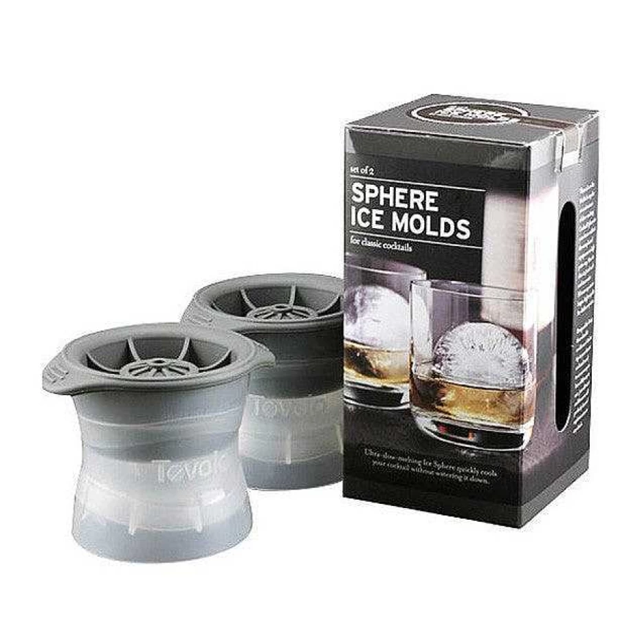 Wheel and Barrow Extra Large Sphere Ice Mould Set of 2 - Premium Round Ice Ball Maker for Cocktails and Drinks