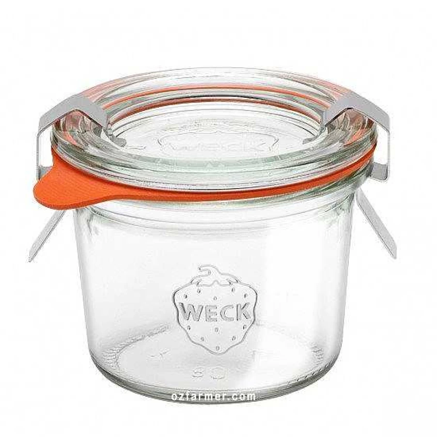 Wheel and Barrow 80ml Mini Preserving Jar with Sturdy Lid - Airtight Glass Storage for Jams, Pickles & Spices