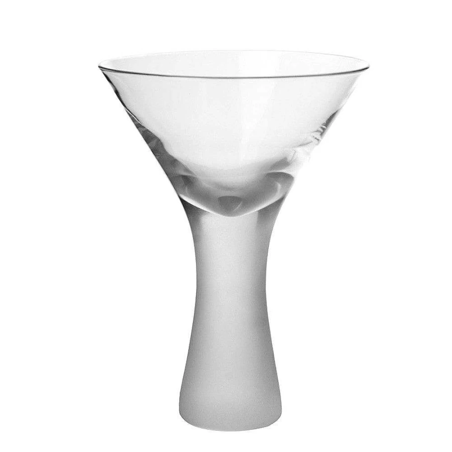 Wheel and Barrow Premium 290ml Martini Glass with Heavy Base and Sand Blast Finish