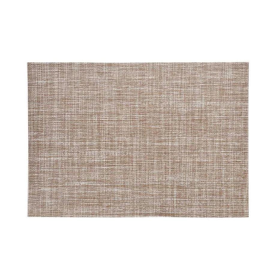 Wheel and Barrow Natural Brown PVC Placemat - Rectangle 33x48cm Mottled Design for Dining Table Decor