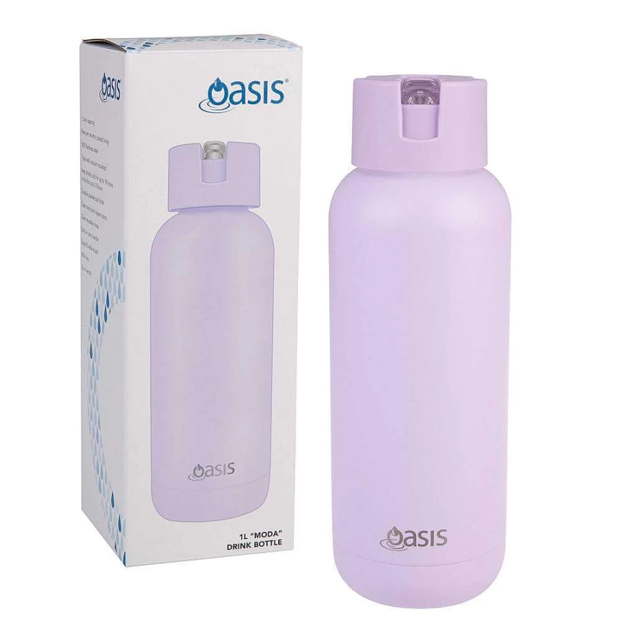 Wheel and Barrow Ceramic Water Bottle 1L - Elegant Orchid Design, BPA-Free, Leak-Proof, Eco-Friendly Reusable Bottle for Home, Office & Travel