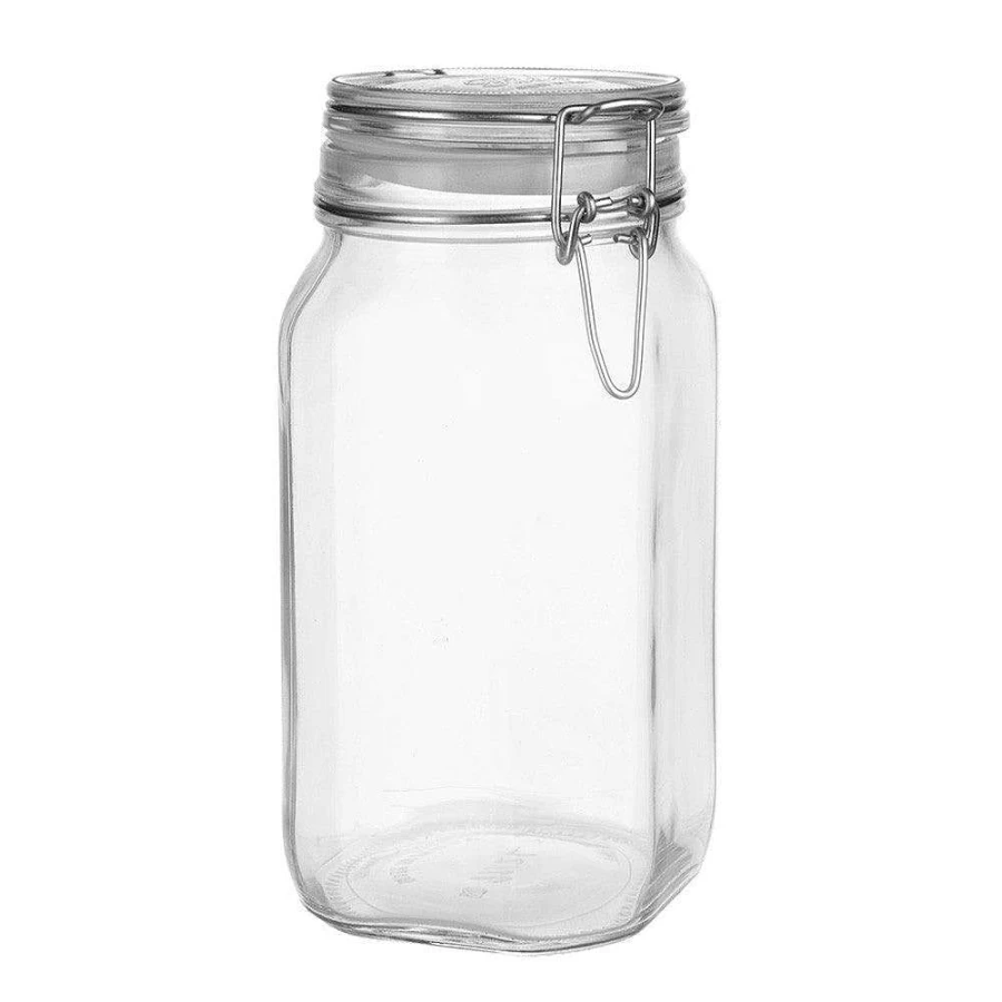 Wheel and Barrow 1.5L Fido Glass Preserving Jar with Airtight Lid for Canning and Storage