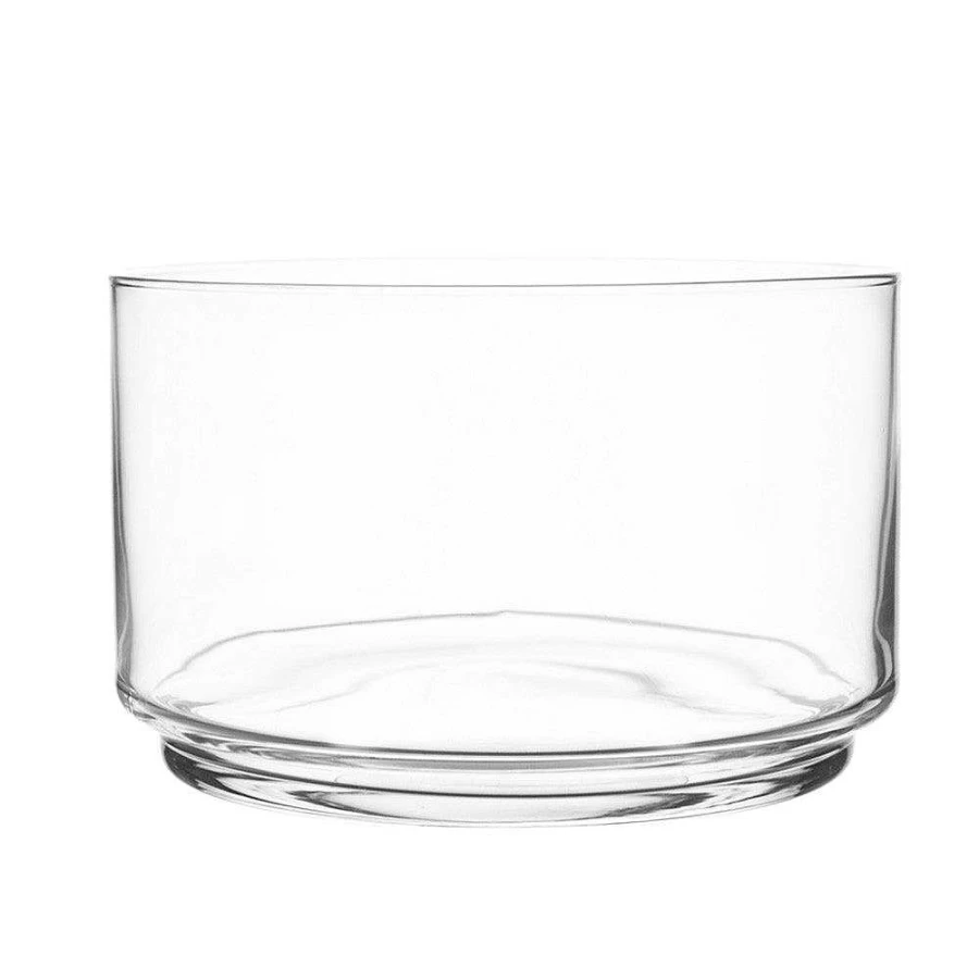 Wheel and Barrow 14cm Glass Trifle Bowl with Round Flat Base, 23cm Height, Perfect for Desserts and Fruit Display