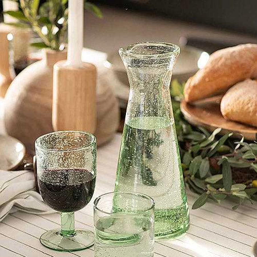 Wheel and Barrow Green Bubble Wine Glass - 350ml Elegant Stemware for Champagne and Sparkling Wine