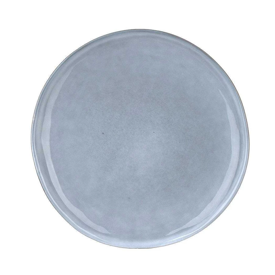 Wheel and Barrow Light Blue Stoneware Side Plate 20Cm - Durable Ceramic Appetizer Dish