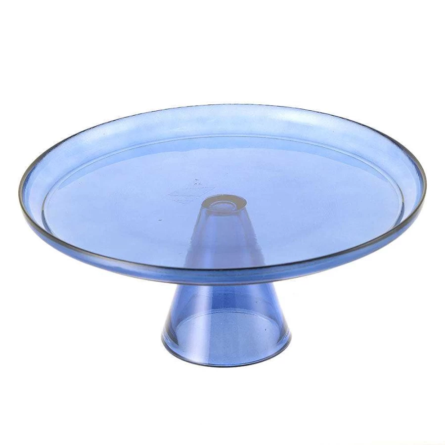 Wheel and Barrow Large 28cm Blue Cake Stand for Weddings and Desserts