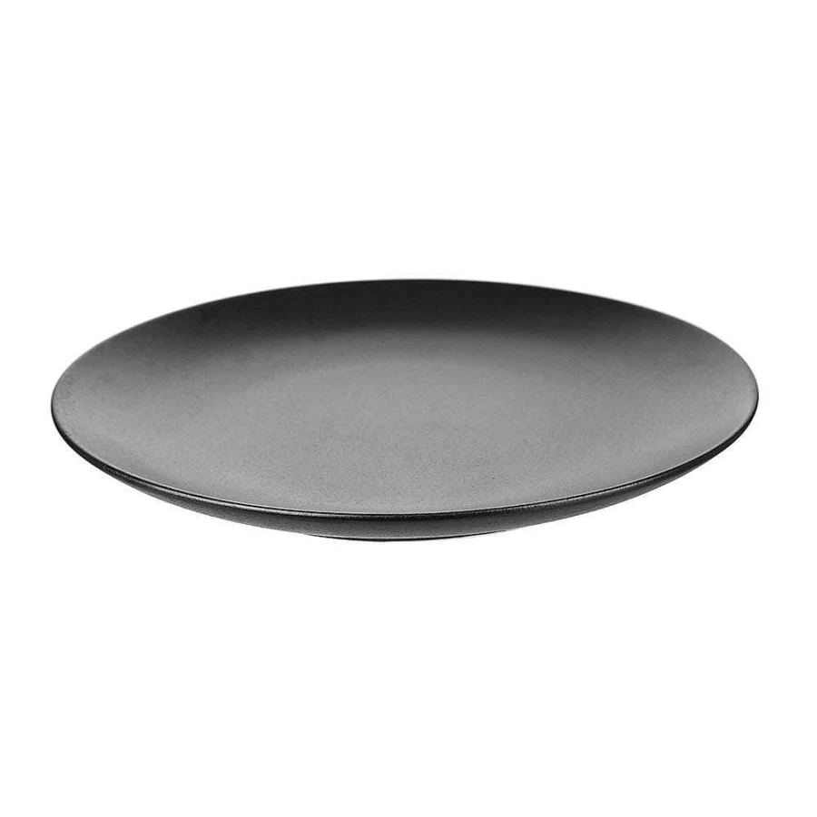 Wheel and Barrow 28cm Flat Black Plate - Premium Dinnerware for Modern Dining