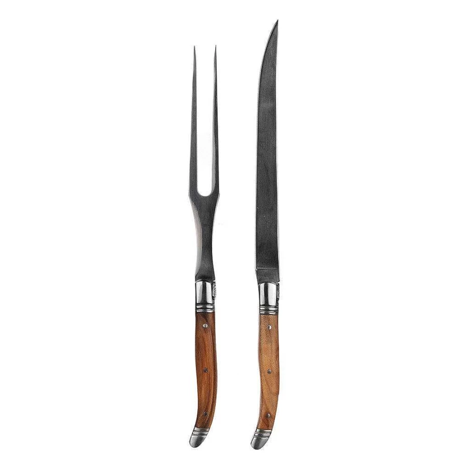 Wheel and Barrow Pakka Wood Carving Knife Set with Olive Wood Handle - 2 Piece Kitchen Knives for Precision Cutting