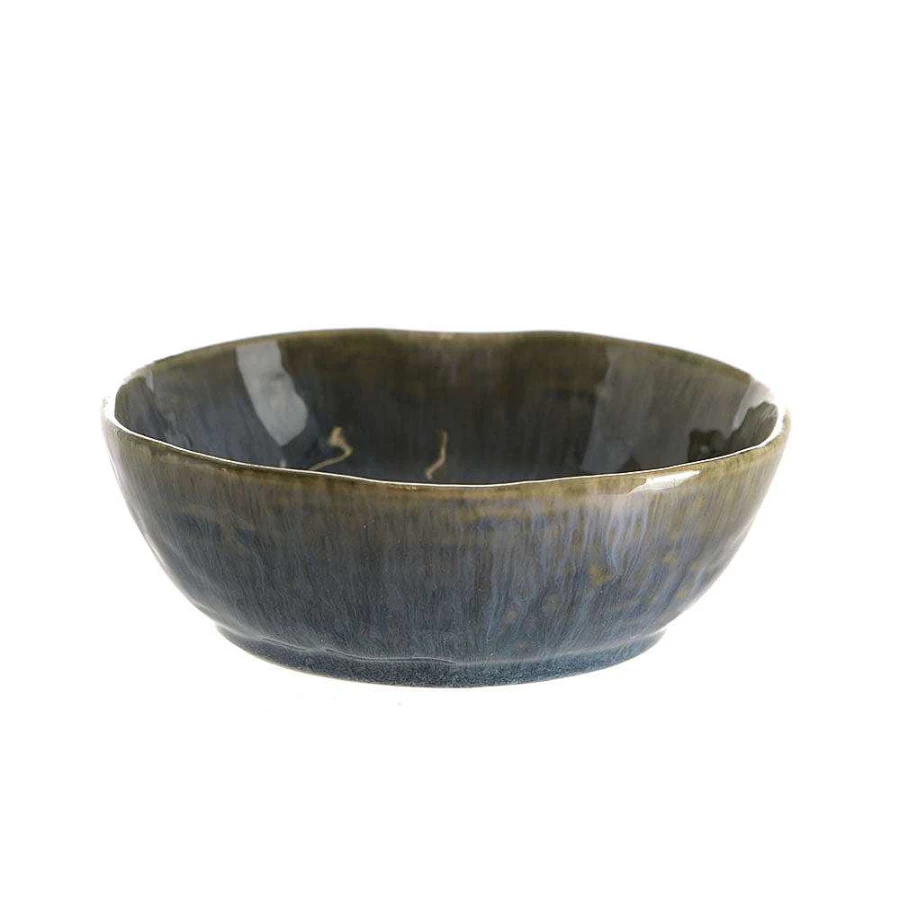 Wheel and Barrow Atomic Blue Stoneware Bowl 14cm x 5cm – Durable Handcrafted Ceramic Serving Dish