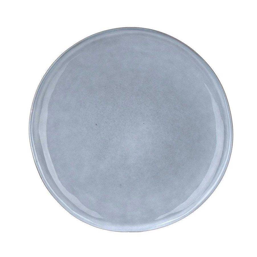 Wheel and Barrow Light Blue 20cm Stoneware Side Plate - Durable Ceramic Dinner Plate for Everyday Use