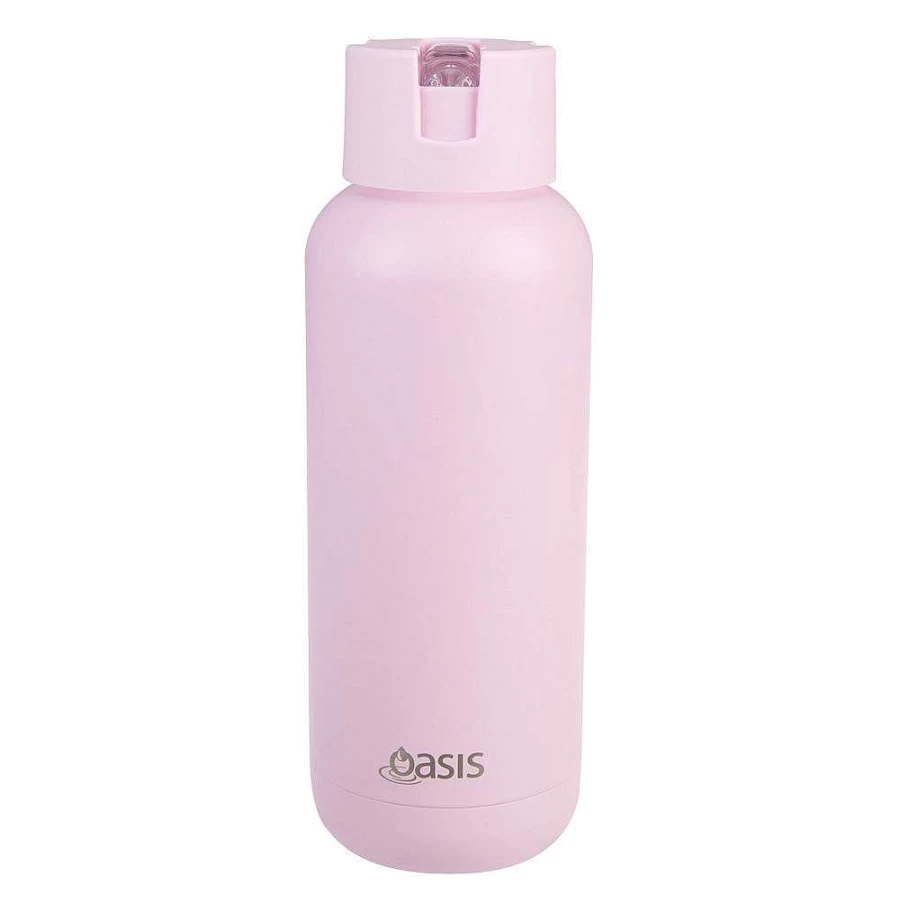 Wheel and Barrow Ceramic Oasis Bottle 1L - Pink Lemonade Insulated Water Jug