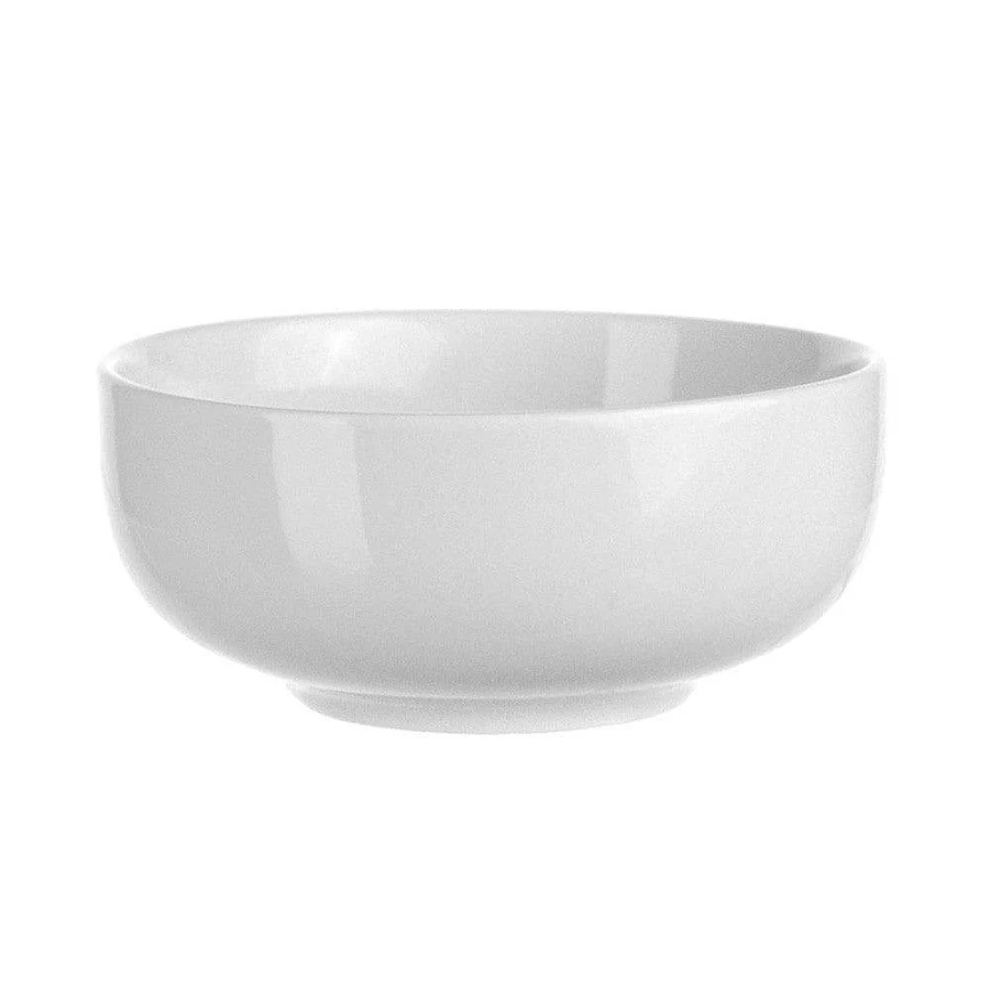 Wheel & Barrow White Porcelain Dip Bowl - 9.7cm Round Serving Dish for Sauces & Condiments