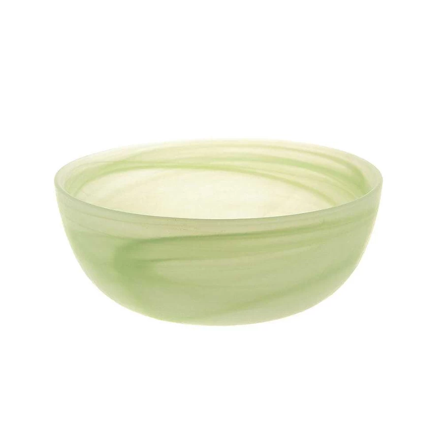 Wheel and Barrow Alabaster Mint Green Bowl 14cm - Handcrafted Decorative Serving Dish