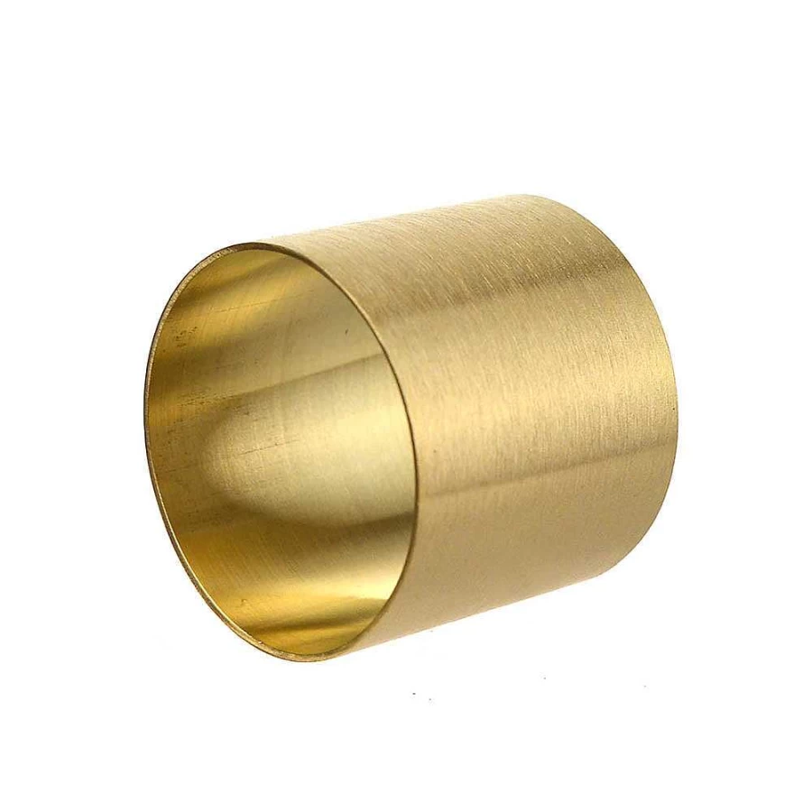 Wheel and Barrow Brushed Brass Napkin Ring - Elegant Tableware for Dining Decor