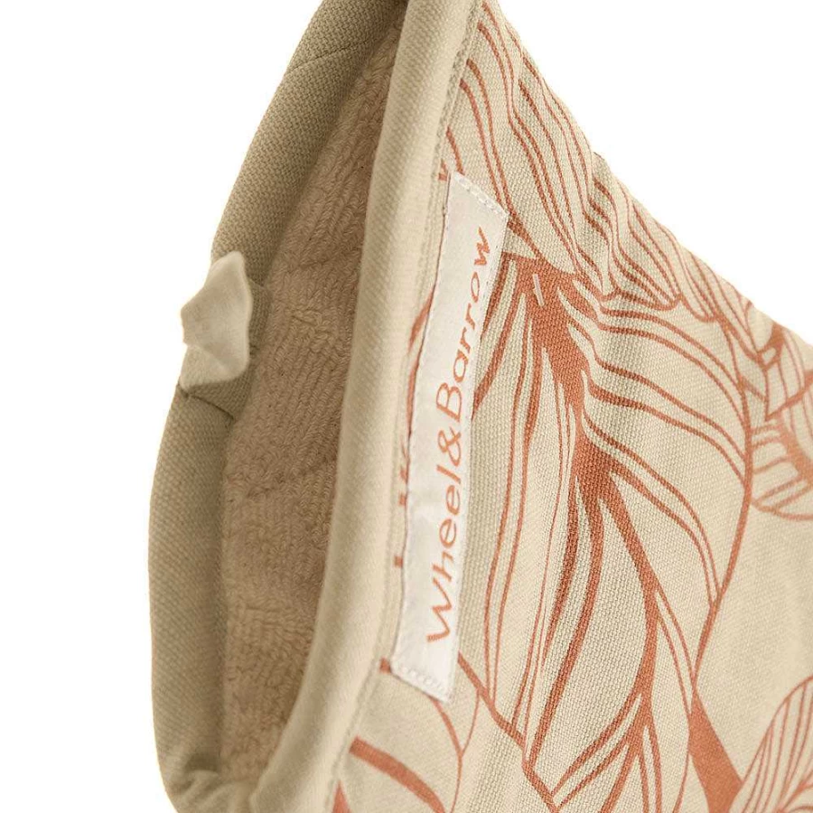 Wheel and Barrow Heat-Resistant Oven Mitt - Pumpkin & Tawny Kitchen Gloves for Baking and Cooking
