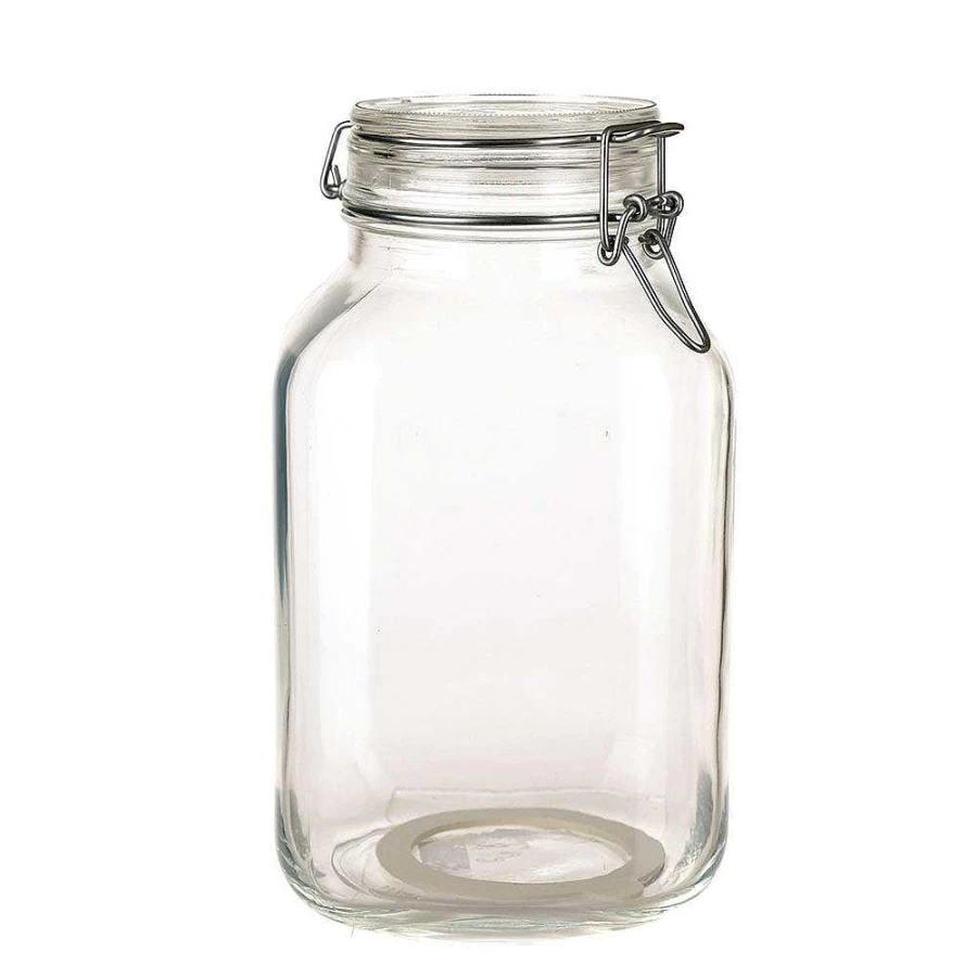 Wheel and Barrow 3L Fido Preserving Jar - Airtight Glass Storage Container for Food Canning and Pickling