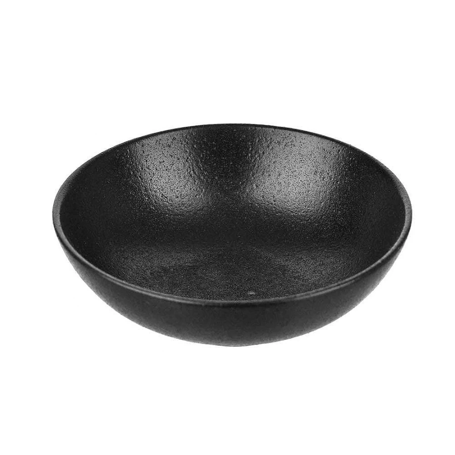 Wheel and Barrow 10cm Round Black Condiment Bowl – Premium Dining Serveware