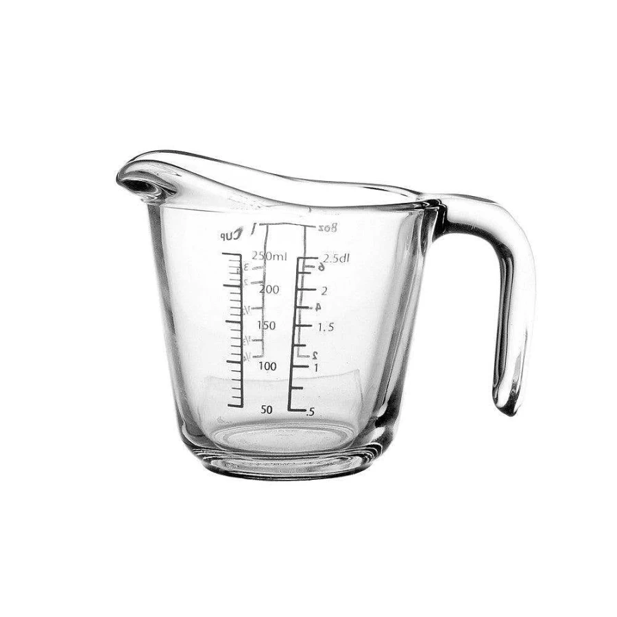 Wheel and Barrow 250ml Glass Measuring Jug for Precise Kitchen Baking and Cooking