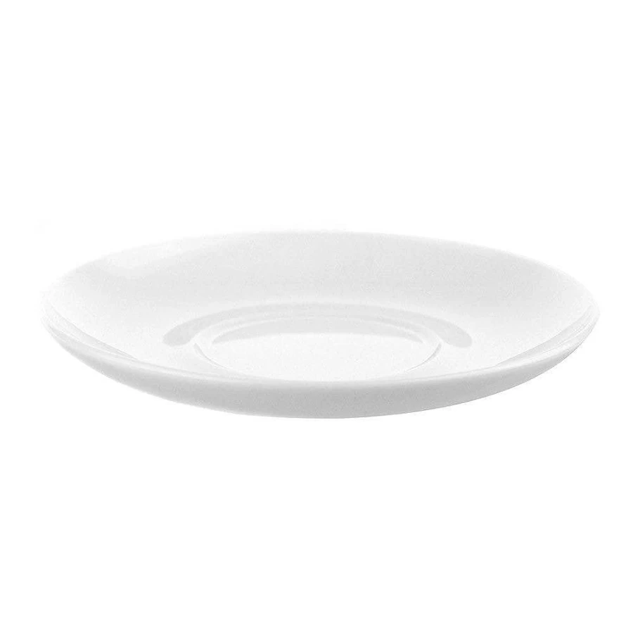 Wheel and Barrow White Bone China Saucer for 90ml Tea Cup - Elegant Dining Tableware