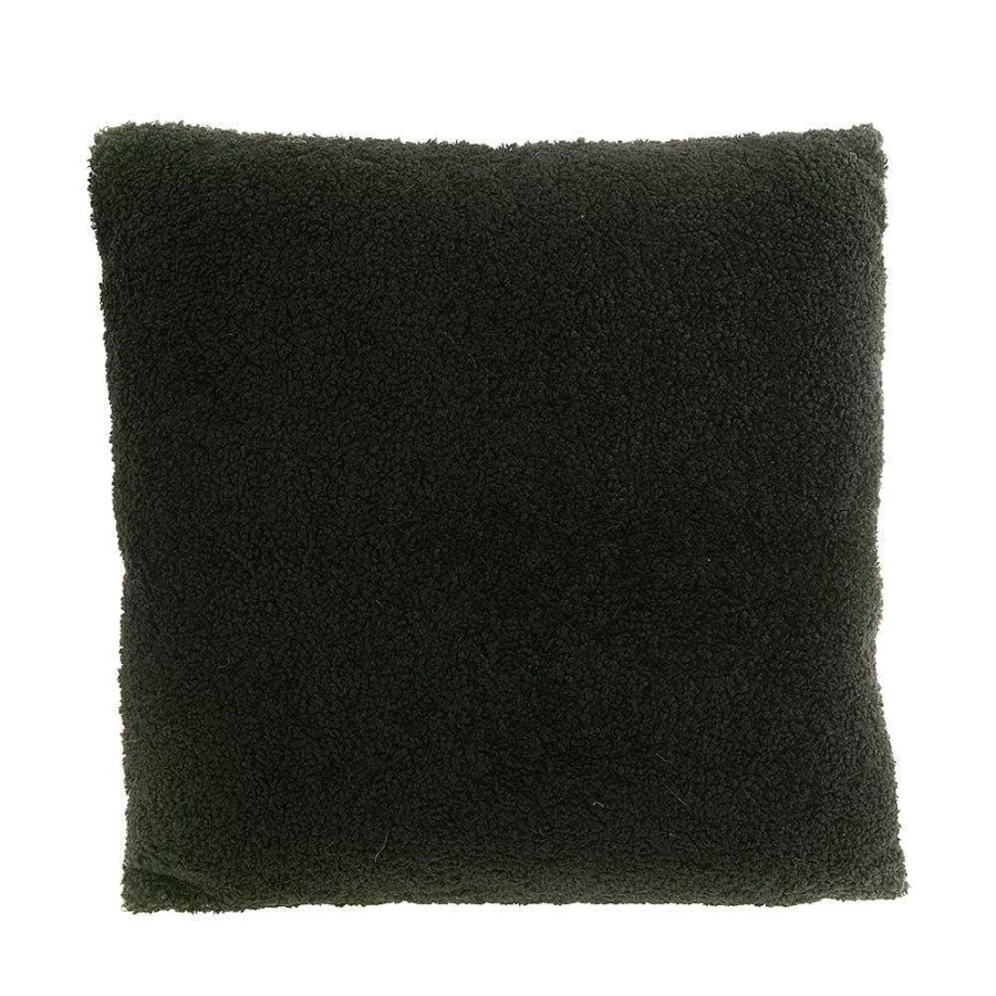Wheel and Barrow Boucle Cushion Cover 50x50cm - Premium Black Textured Fabric for Sofa or Bed
