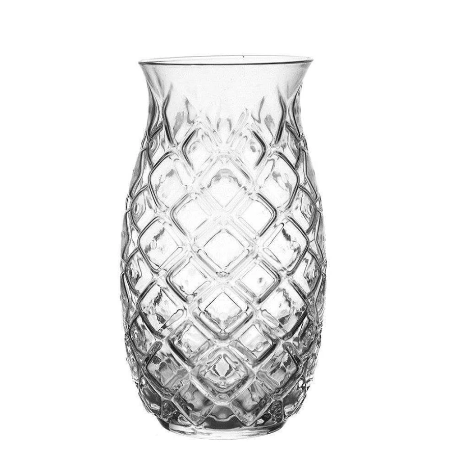 Wheel and Barrow 460ml Pineapple Design Glass - Decorative Drinking Glass for Juice and Cocktails