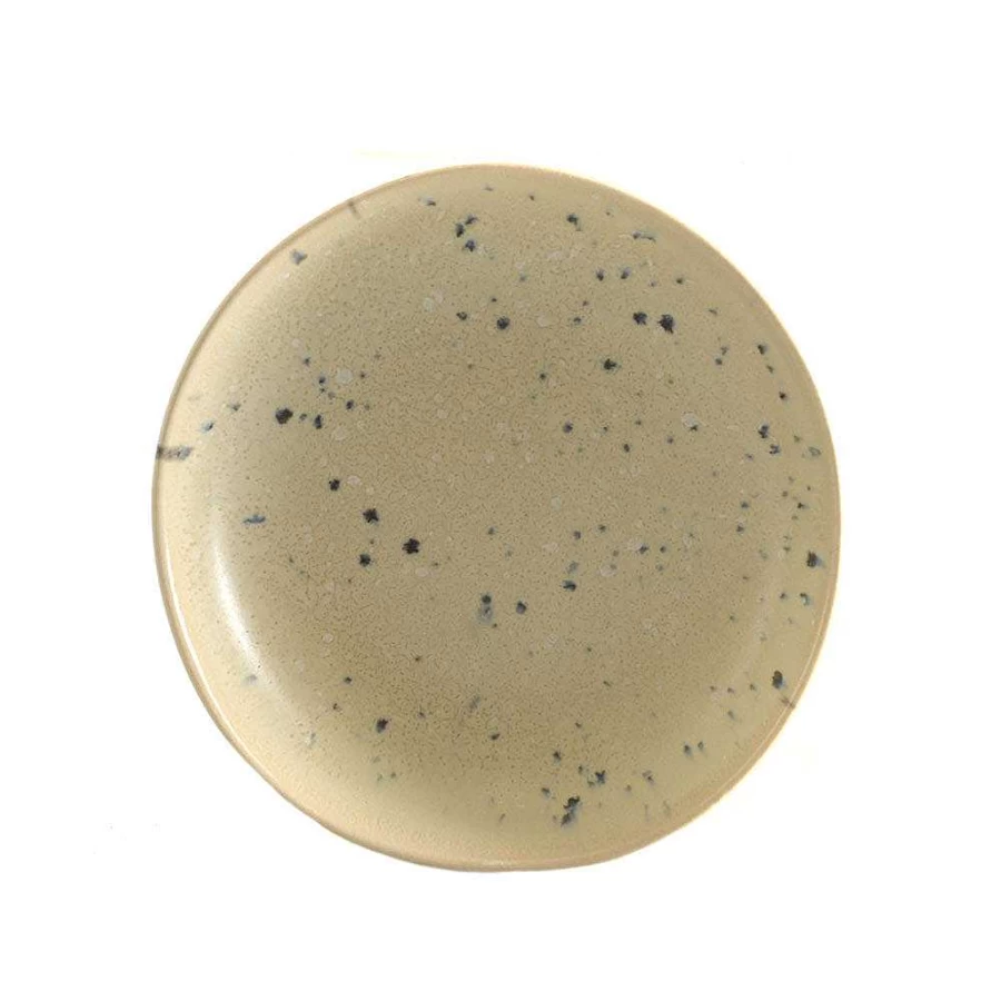 Wheel and Barrow Speckled Matte Cream Stoneware Bowl - 13cm x 3cm - Handcrafted Ceramic Serving Dish