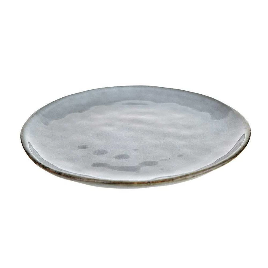 Wheel and Barrow Light Blue 20cm Stoneware Side Plate - Durable Ceramic Dinner Plate for Everyday Use