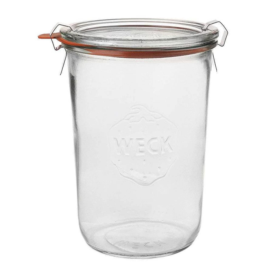 Wheel and Barrow 850ml Preserving Jar with Sturdy Lid - Airtight Glass Canning Jar for Pickling, Jams & Food Storage