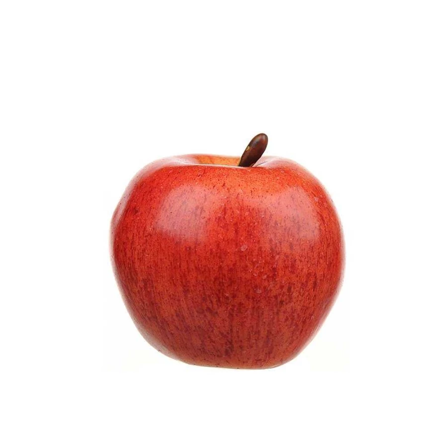 "Wheel and Barrow Artificial Red Apple - Lifelike Fake Fruit for Home Decor"