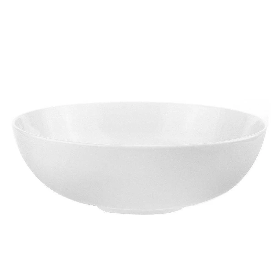 Wheel & Barrow White 18.5cm Bone China Coupe Bowl - Elegant Dining Tableware