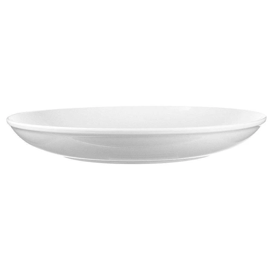 Wheel & Barrow 40cm White Melamine Round Serving Plate - Durable & Stylish Dishware