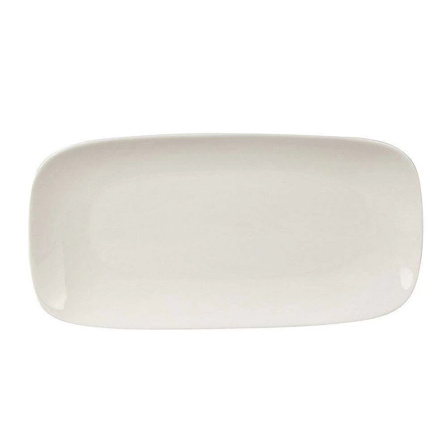 Wheel and Barrow White Bone China Serving Platter 26cm x 13cm Elegant Dining Dish