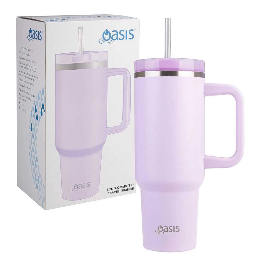 Wheel and Barrow Oasis Commuter Tumbler 40oz Orchid Insulated Travel Mug
