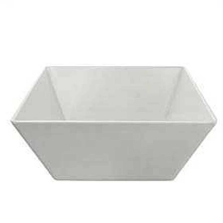 Wheel and Barrow 30cm Square White Melamine Bowl - Durable Dishware for Dining & Serving