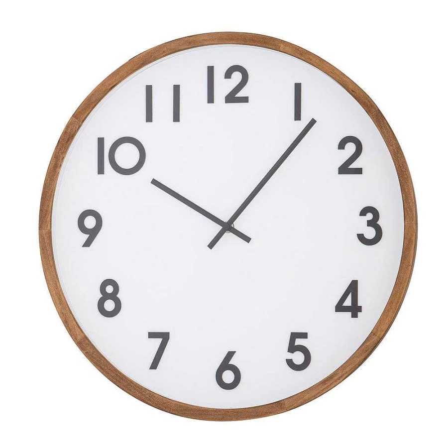 Wheel and Barrow Leonard Wall Clock 41.5cm Brown White Black Modern Round Clock