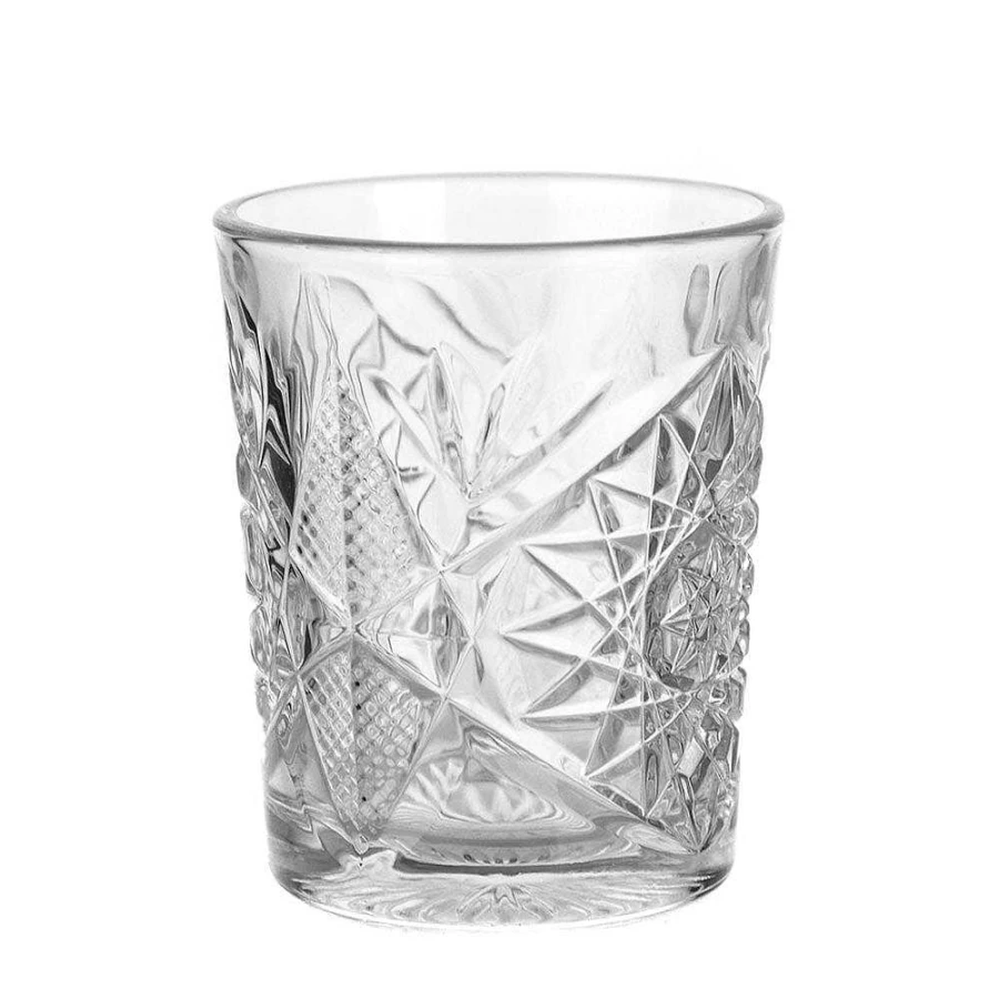 Wheel and Barrow Whisky Glass Hobstar Design 355ml Crystal Cut Drinking Tumbler