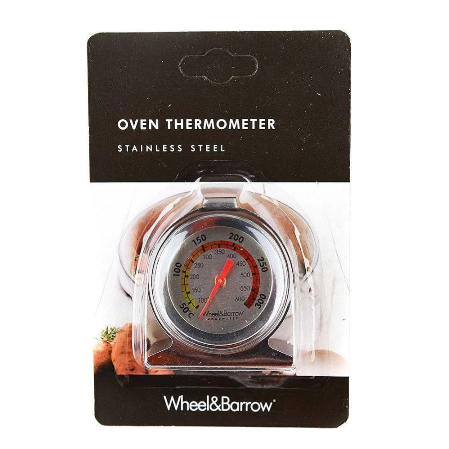 "Wheel and Barrow Stainless Steel Oven Thermometer - Accurate Baking & Cooking Temperature Gauge"