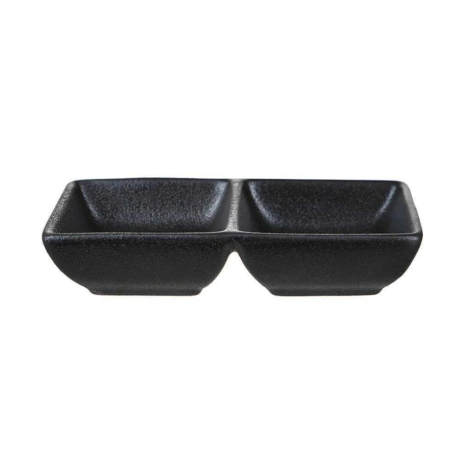 Wheel and Barrow 14cm Rectangle Divided Serving Dish - 2 Compartments