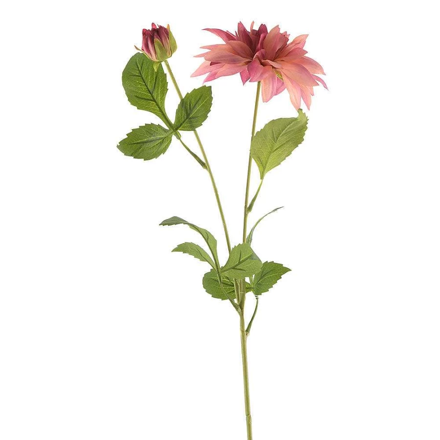 Wheel and Barrow Dahlia Dark Pink Artificial Flower Stem 73cm for Home Decor
