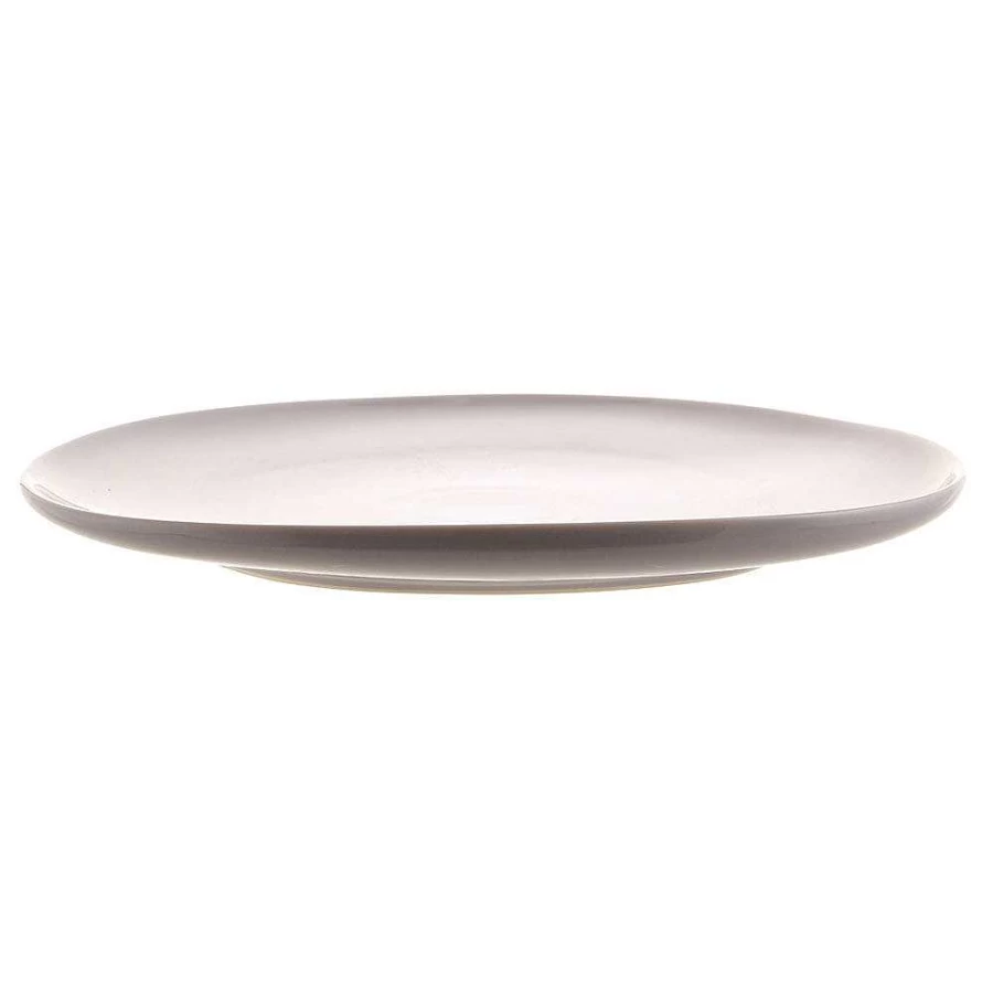 Wheel & Barrow Organic Lilac Reactive Ceramic Dinner Plate - 34cm Round Atomic Glaze Dishwasher Safe